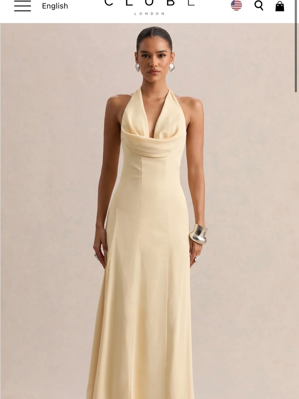 Yellow Halter Maxi - Brand New